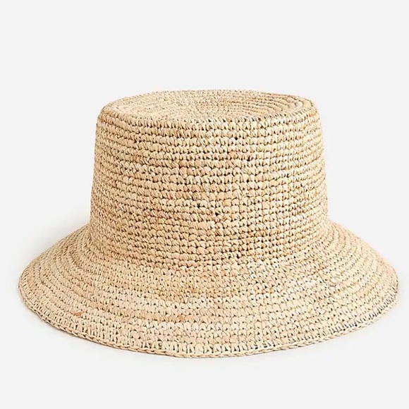 J. Crew Accessories - NWOT J. Crew Raffia Bucket Hat